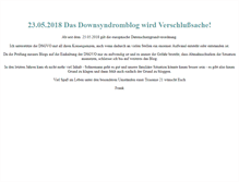 Tablet Screenshot of downsyndromblog.de